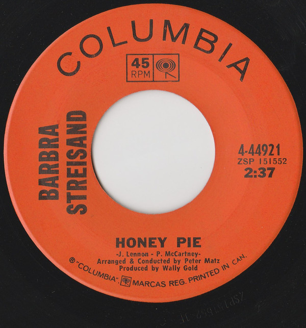 Accords et paroles Honey Pie Barbra Streisand