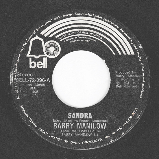 Accords et paroles Sandra Barry Manilow