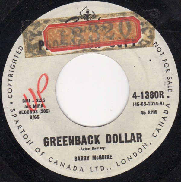Accords et paroles Green Green Barry McGuire