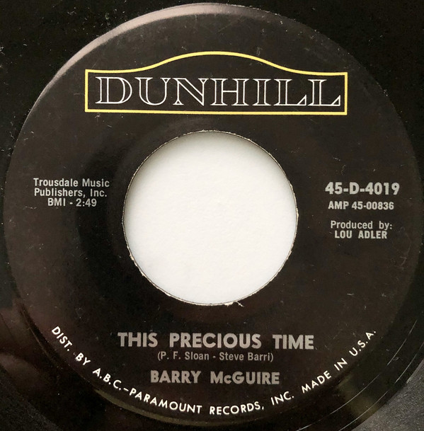Accords et paroles This Precious Time Barry McGuire