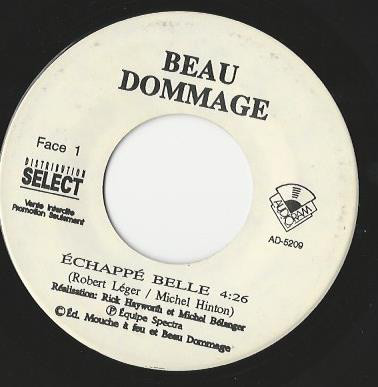Accords et paroles Échappé belle Beau Dommage