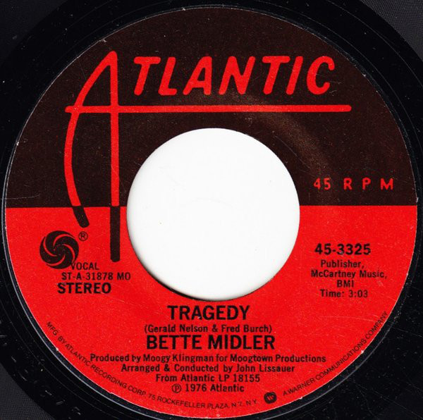 Accords et paroles Tragedy Bette Midler
