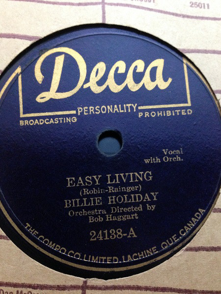 Accords et paroles Easy Living Billie Holiday