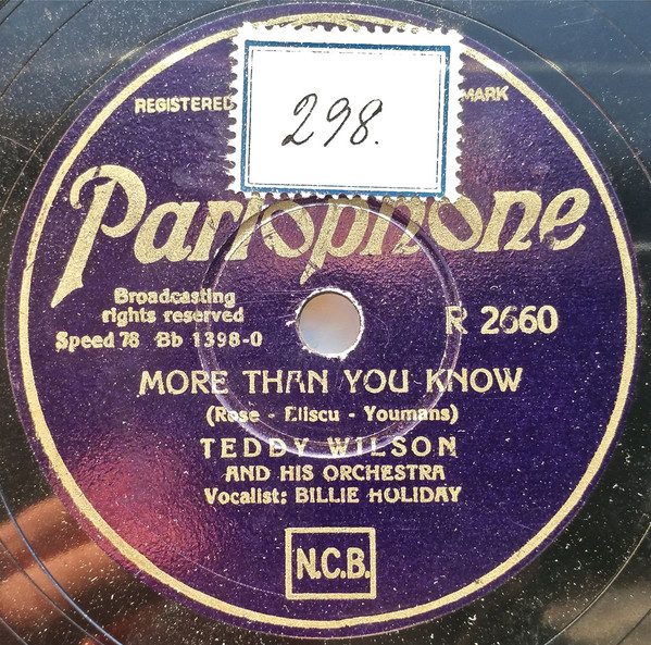 Accords et paroles More Than You Know Billie Holiday