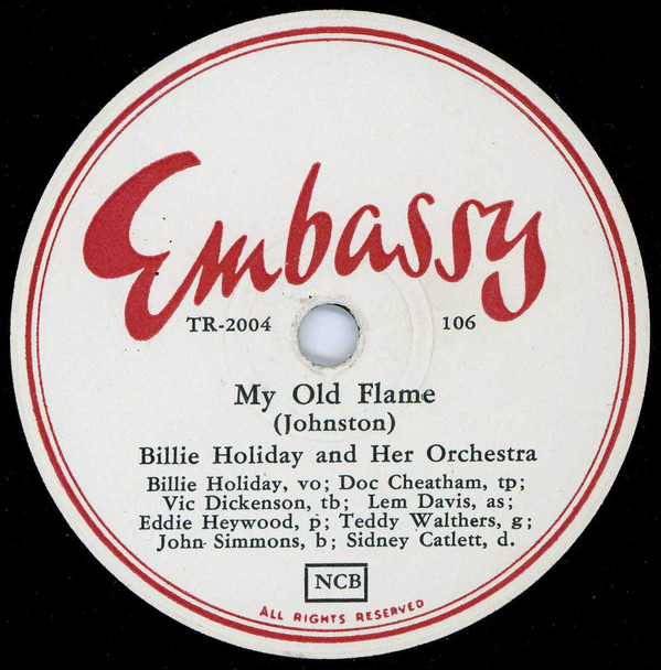 Accords et paroles My Old Flame Billie Holiday