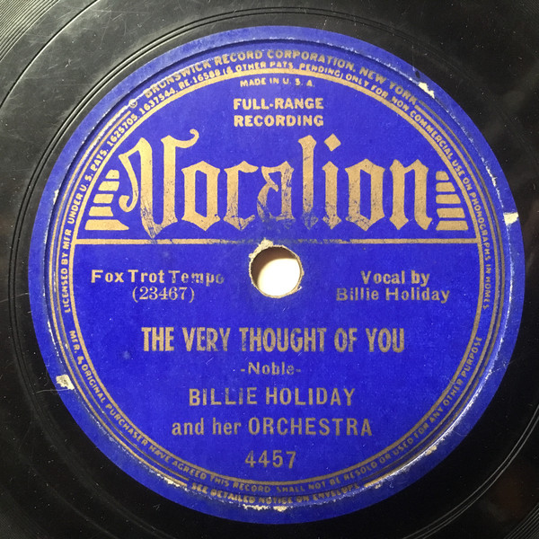 Accords et paroles The Very Thought Of You Billie Holiday