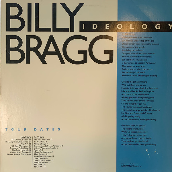 Accords et paroles Ideology Billy Bragg