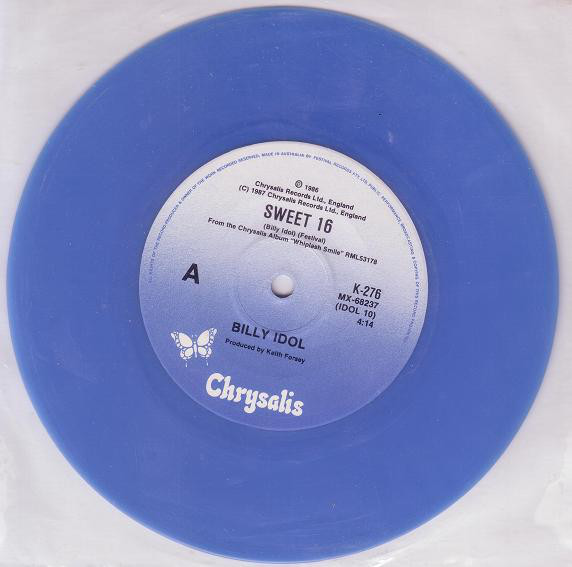 Accords et paroles Sweet Sixteen Billy Idol