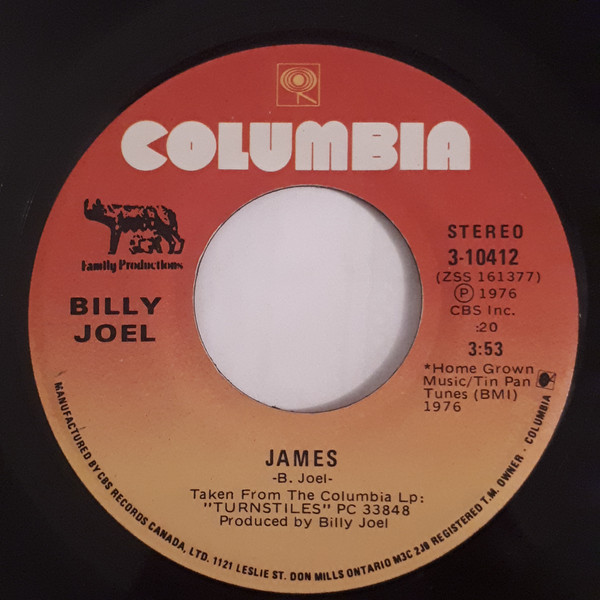 Accords et paroles James Billy Joel