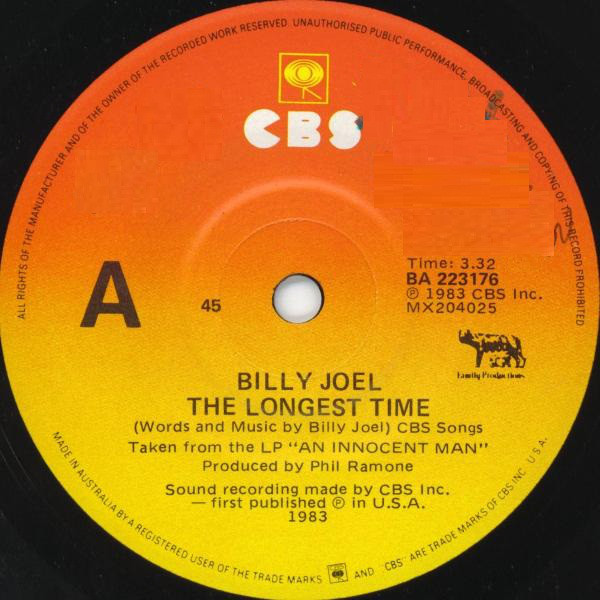 Accords et paroles The longest time Billy Joel
