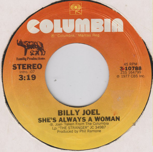 Accords et paroles Shes Always A Woman Billy Joel