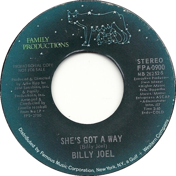 Accords et paroles She's got a way Billy Joel