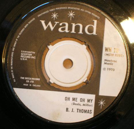Accords et paroles Oh Me Oh My B.J. Thomas
