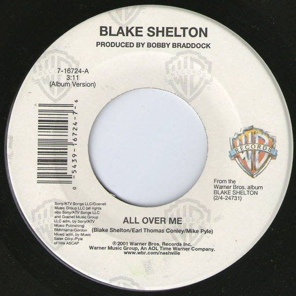 Accords et paroles Over Blake Shelton