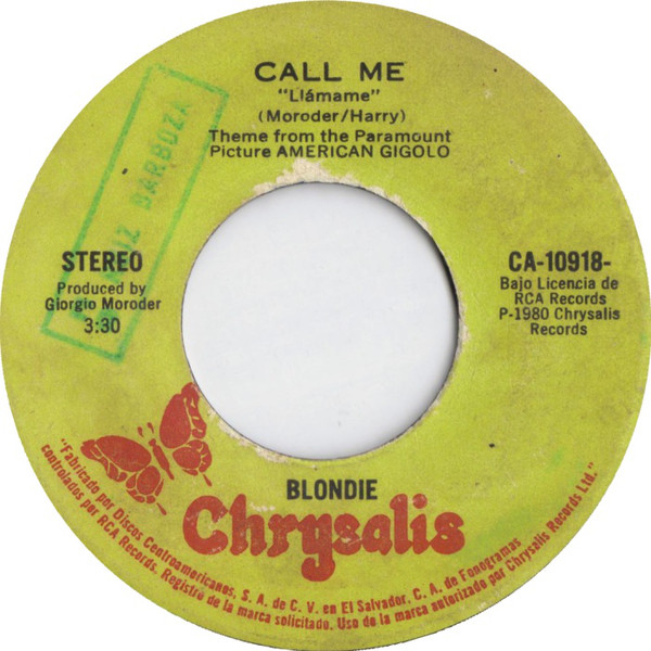 Accords et paroles Call Me Blondie
