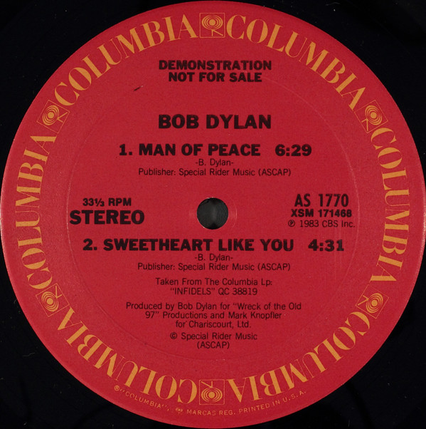 Accords et paroles Man Of Peace Bob Dylan