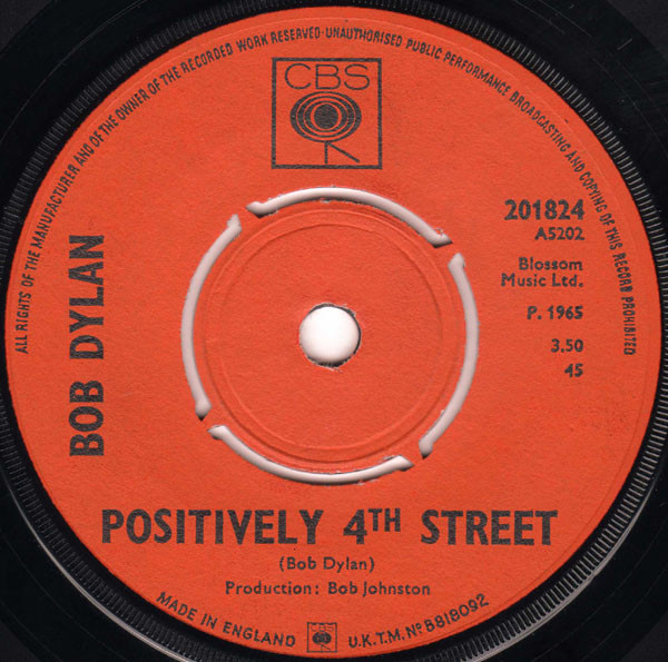 Accords et paroles Positively 4th Street Bob Dylan
