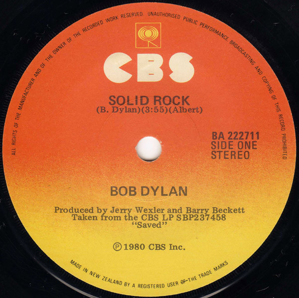 Accords et paroles Solid Rock Bob Dylan