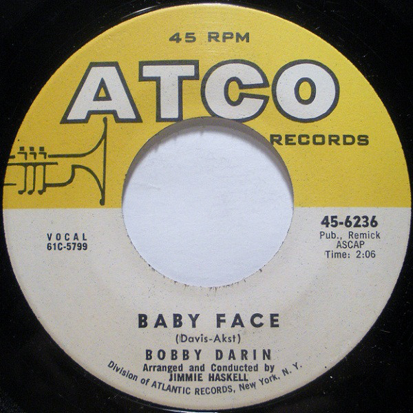 Accords et paroles Baby Face Bobby Darin