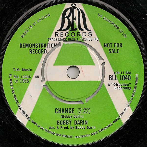 Accords et paroles Change Bobby Darin
