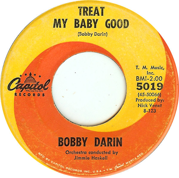 Accords et paroles Treat My Baby Good Bobby Darin