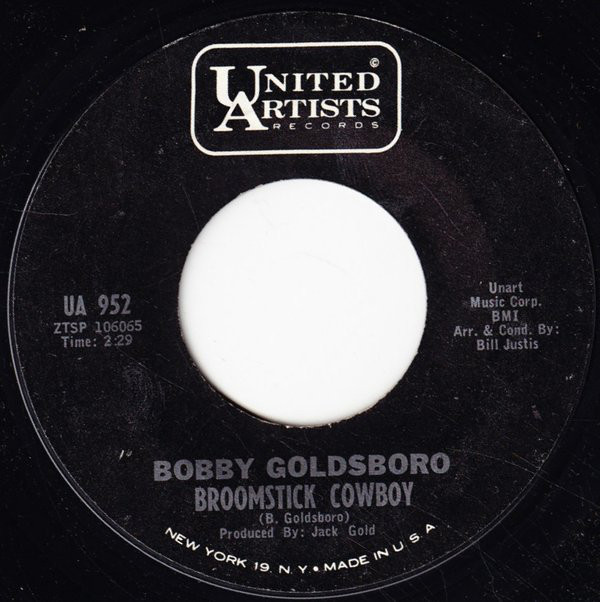 Accords et paroles Broomstick Cowboy Bobby Goldsboro