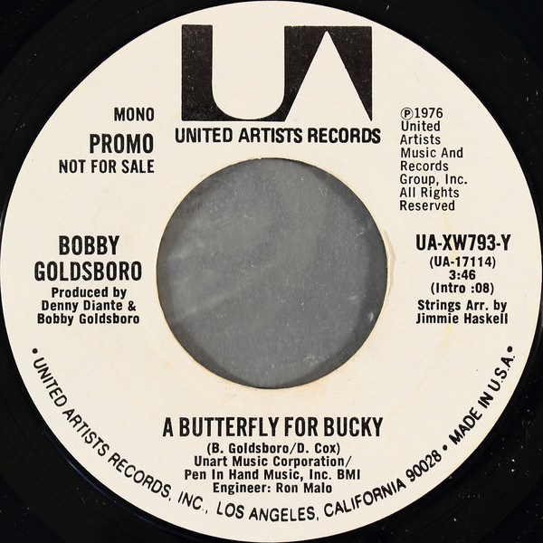 Accords et paroles Butterfly For Bucky Bobby Goldsboro