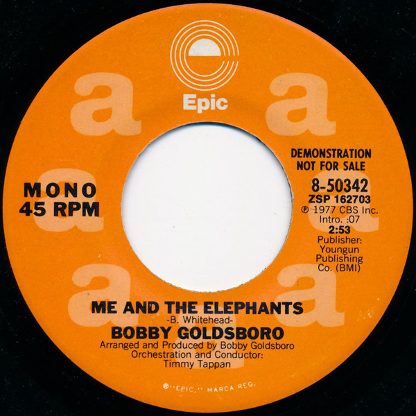Accords et paroles Me And The Elephants Bobby Goldsboro