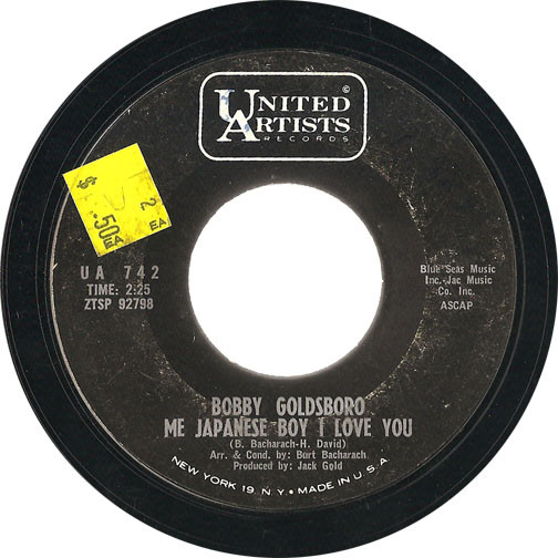 Accords et paroles Me Japanese Boy I Love You Bobby Goldsboro