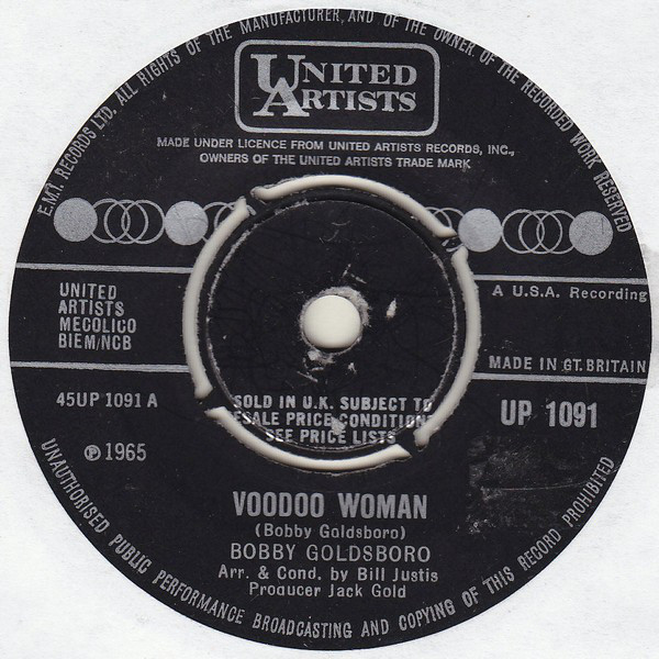 Accords et paroles Voodoo Woman Bobby Goldsboro