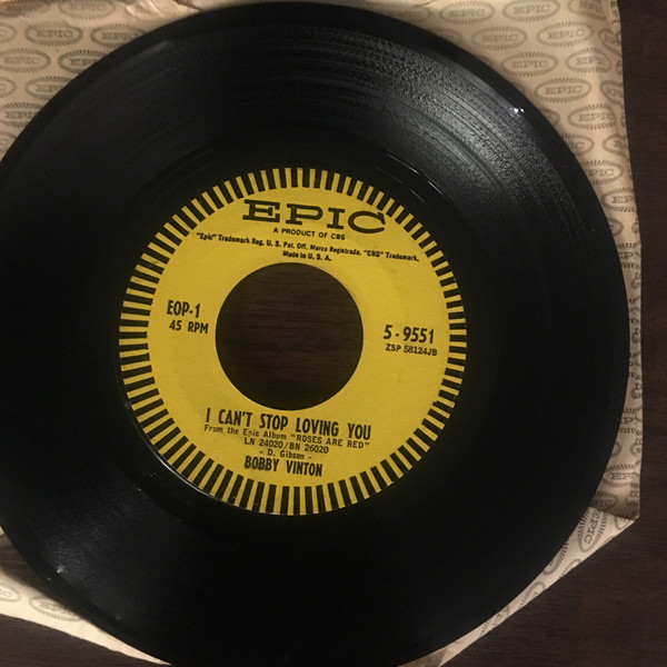 Accords et paroles I Can't Stop Loving You Bobby Vinton
