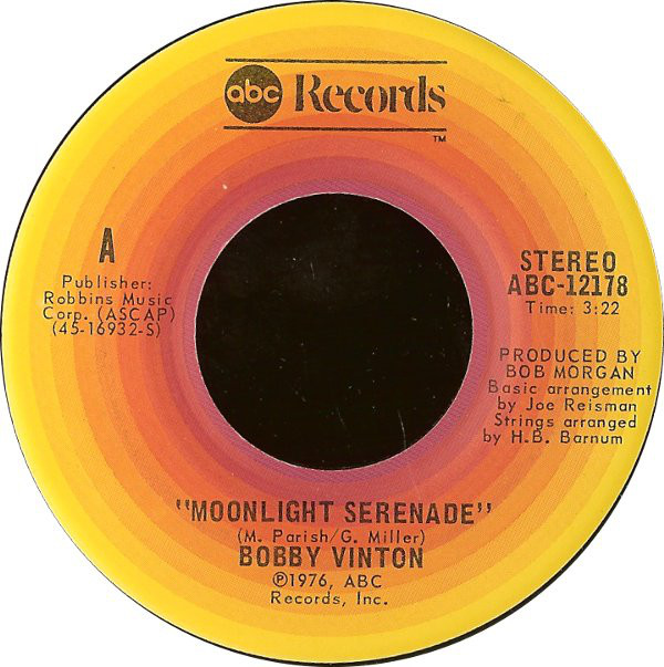 Accords et paroles Moonlight Serenade Bobby Vinton