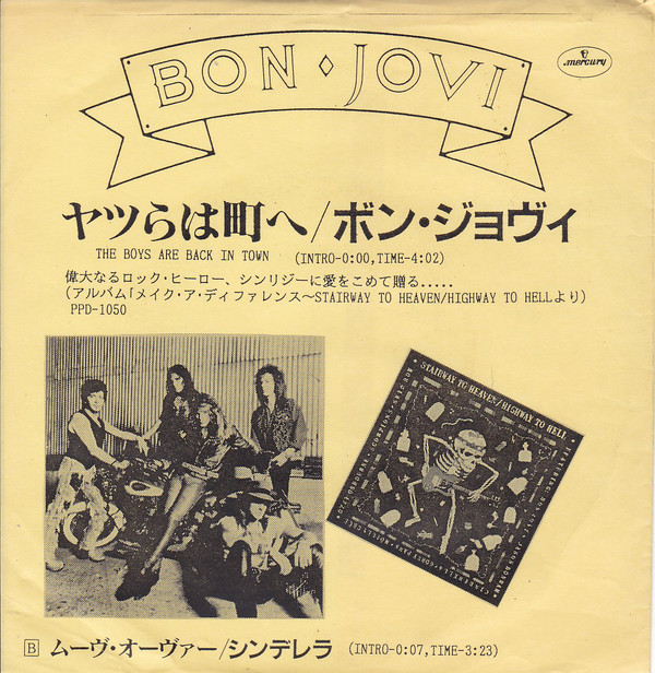 Accords et paroles The Boys Are Back In Town Bon Jovi