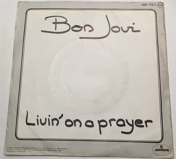 Accords et paroles Livin' On A Prayer Bon Jovi