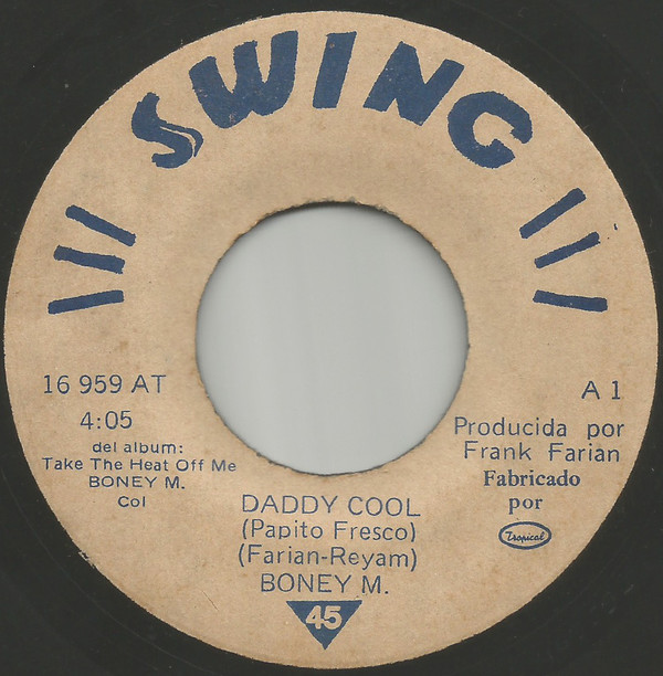 Accords et paroles Daddy Cool Boney M.