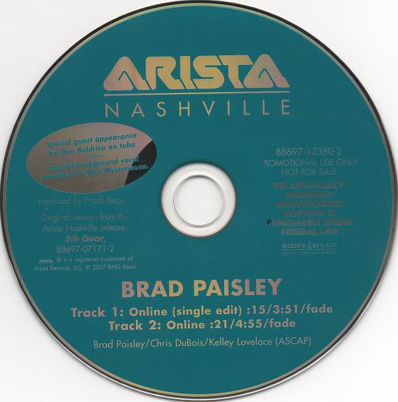 Accords et paroles Online Brad Paisley