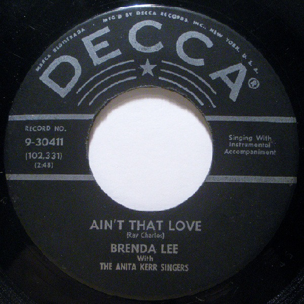 Accords et paroles Aint That Love Brenda Lee