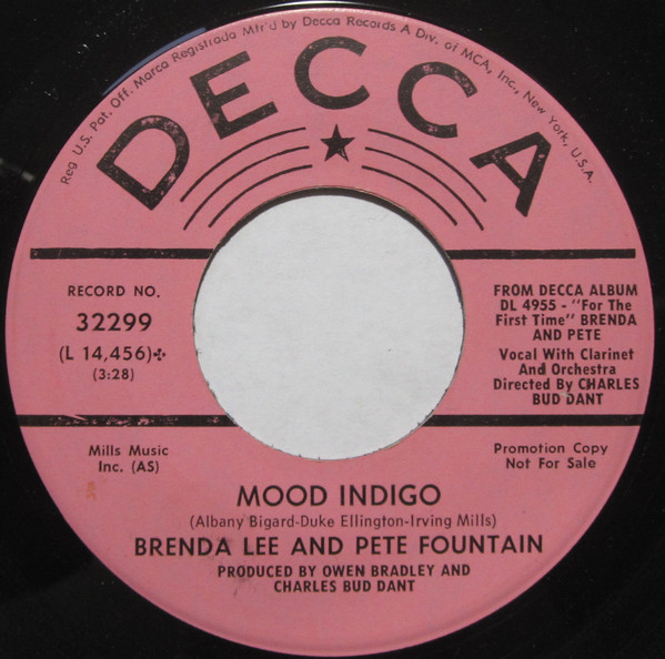 Accords et paroles Cabaret Brenda Lee