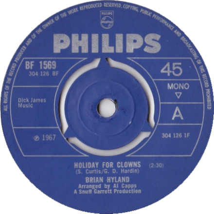 Accords et paroles Holiday For Clowns Brian Hyland