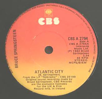 Accords et paroles Atlantic City Bruce Springsteen
