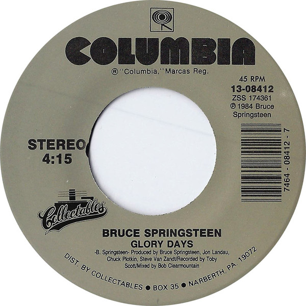 Accords et paroles Glory Days Bruce Springsteen