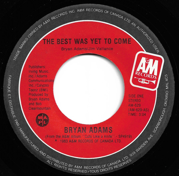 Accords et paroles The Best Was Yet To Come Bryan Adams