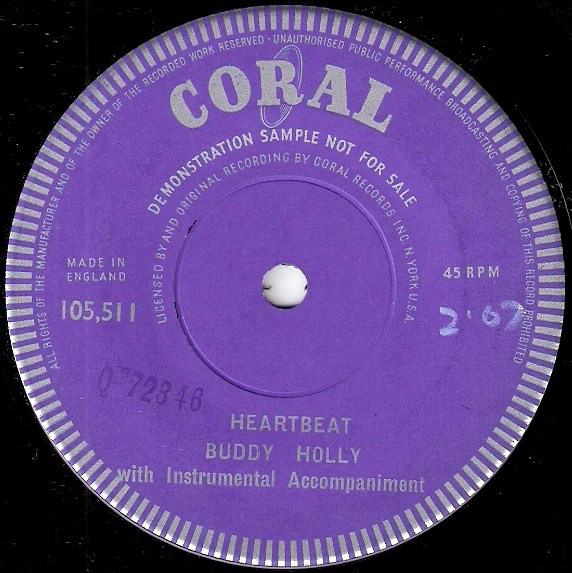 Accords et paroles Heartbeat Buddy Holly