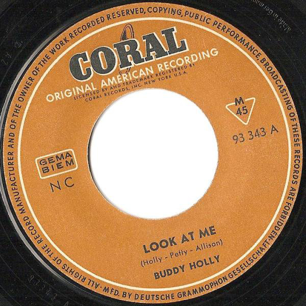 Accords et paroles Look At Me Buddy Holly