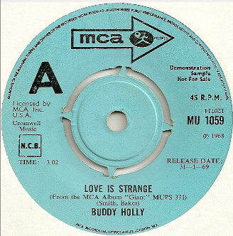 Accords et paroles Love Is Strange Buddy Holly