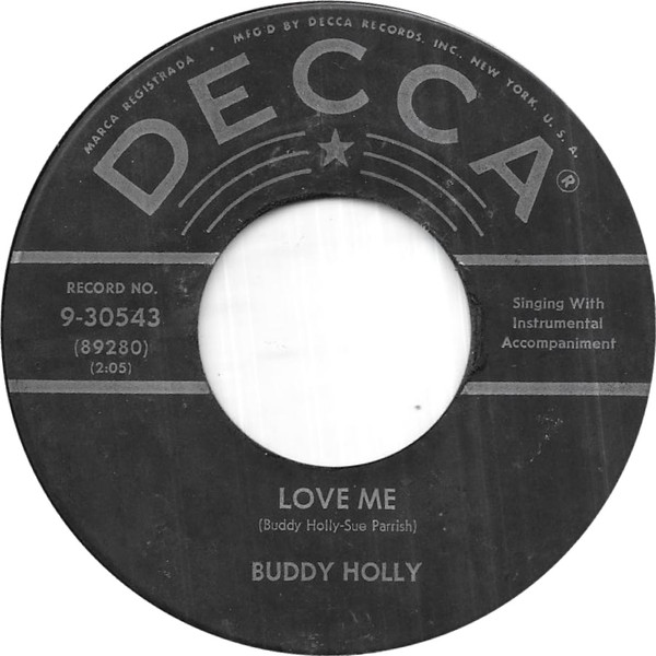 Accords et paroles Love Me Buddy Holly