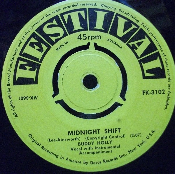 Accords et paroles Midnight Shift Buddy Holly
