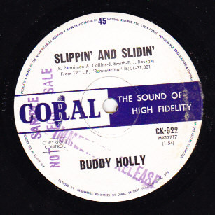 Accords et paroles Slippin' And Slidin' Buddy Holly
