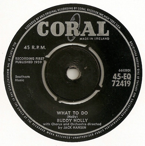 Accords et paroles Thats What They Say Buddy Holly