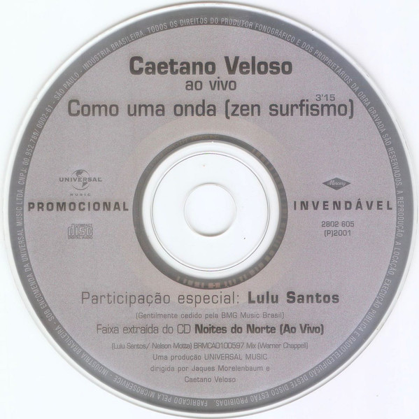 Accords et paroles Como uma onda [Zen surfismo] Caetano Veloso